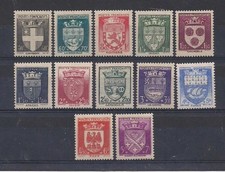 France1942 série blasons des Villes n° 553 à n° 564 neufs * * luxe cote 65e