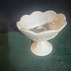 White Ceramic Floral Pedestal Candle Holder for Taper/Dinner Candle, Glossy — photo 2
