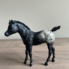 Breyer Negro Appaloosa ABRIGO ÁSPERO STOCK CABALLO POTRO #18 ¡Alas Fantasma con Sello B!