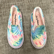 Tommy Bahama Kids Tie Dye Slip-On Casual Shoes Multicolor Fabric Sz 10