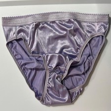 Victoria's Secret VTG Heart Label Second Skin Liquid Satin Lace Panties Medium