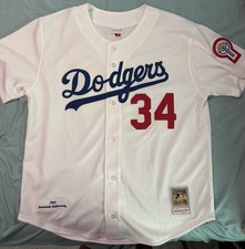 M&N Fernando Valenzuela Los Angeles Dodgers 1981 White Authentic Jersey