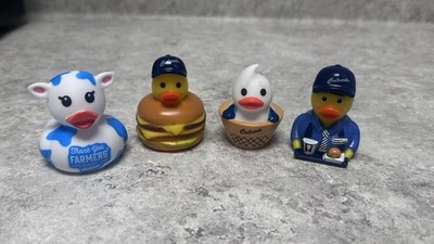 Culver s Promotional Ducks - Set of 4 - with Limited Edition Cow Print Duck