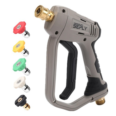 #ad #ad Short Pressure Washer Gun 5000 PSI with 5 Nozzle Tips M22 14mm Fittings Hea... $31.92