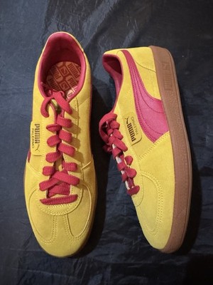 Puma Palermo Sneakers LifeStyle Shoe Pele Yellow/Archive Green 396463 01 Sz 11.5