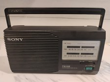 Vintage SONY Portable FM/AM 2 Band Radio Model ICF-24 with Cord Tested Works