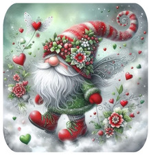 WINTER RED GNOME HOLIDAY THEMED OPT 1 MOUSEPAD MOUSE PAD THICK 9" X 7"