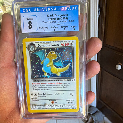 Dark Dragonite (Unlimited) graded CGC 8 for sale on eBay