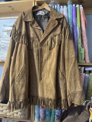 Sale! Men's Excelled Western Suede Fringe Jacket 4XL Tall