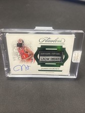 James Harden 2024-25 Panini Flawless Patch Auto Emerald /5 #HPA-JHC