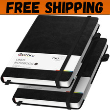 Lined Journal Notebook, 2 Pack, 180 Pages, A5 Journals for Writing, 100 GSM Thic