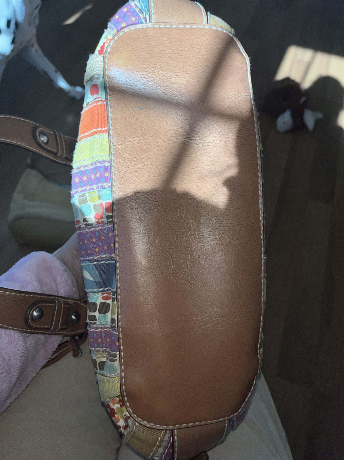 Fossil Multicolor Patchwork Handbag - image 6