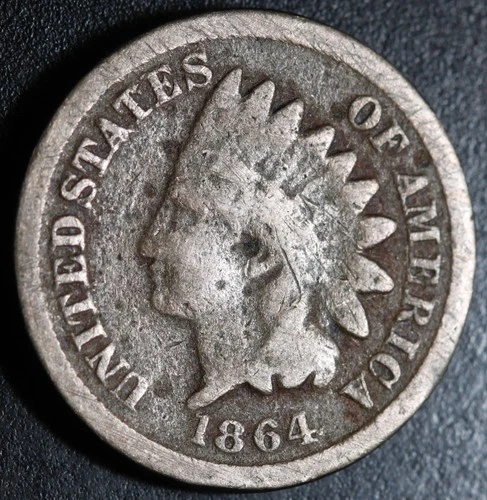 1864 INDIAN HEAD CENT - GOOD - COPPER NICKEL CN