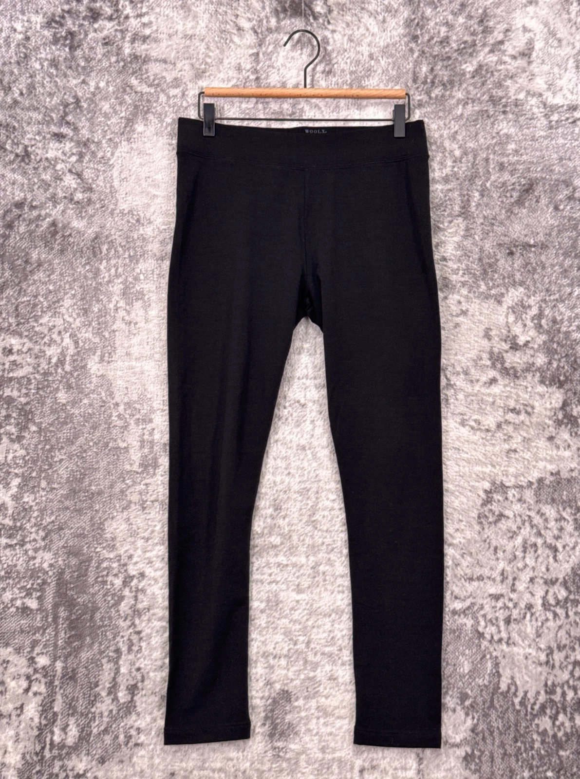 Woolx Base Layer Leggings Medium Mens Black Merino Wool Bottoms Pants