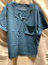 Mandala Scrubs MENS 2 Pocket Top Size Medium Color Harbor Blue NWT
