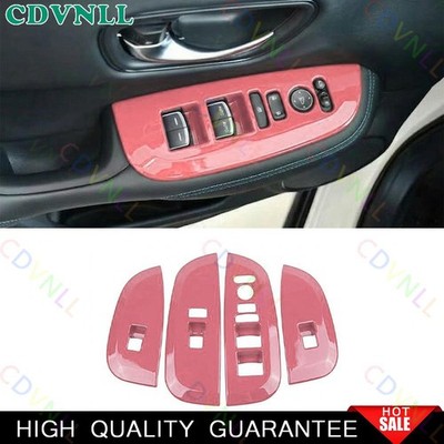 For Honda HR-V 2023-2026 Bright Pink Window Door Lock Control Switch Cover Trim