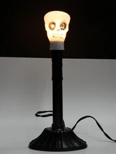 Vintage Halloween Skeleton Single Candolier Candle Candelabra - Working