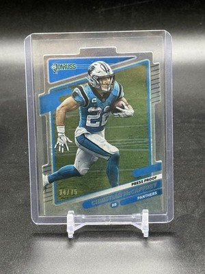 2021 Panini Donruss - Christian McCaffrey #219 Press Proof Silver Die-Cut /75