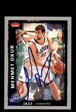 Signed Basketball Card Auto Mehmet Okur 2008-09 Fleer #122 Utah Jazz