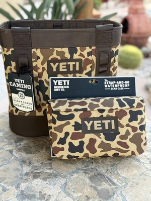 Yeti Camino 20 Wetlands Camo Carryall Tote + Sidekick Dry 3L Set