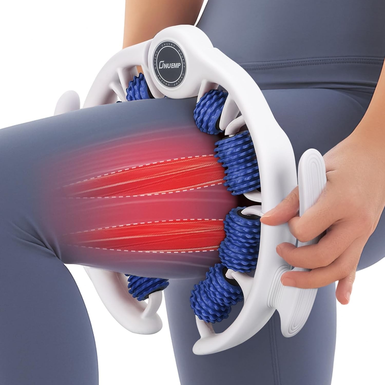 Rouleau massage anticellulite drainage lymphatique jambes appareil de madérothérapie bois 14 têtes