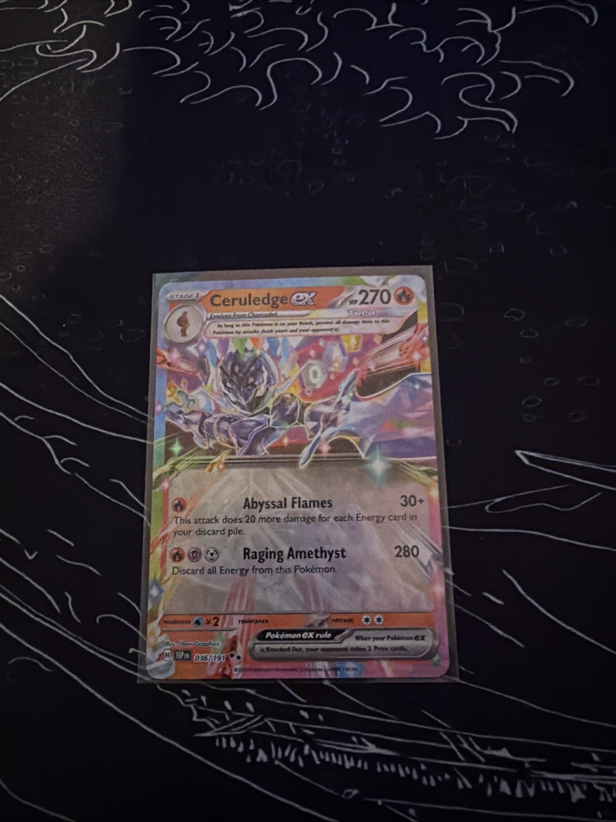 Ceruledge ex Double Rare SV08: Surging Sparks 036/191 NM Pokemon TCG