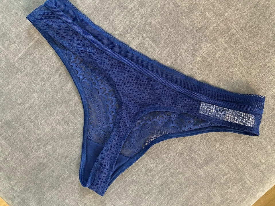 Neuer Triumph Tanga String Spitze Größe 38 Azurblau - Bild 2 von 3