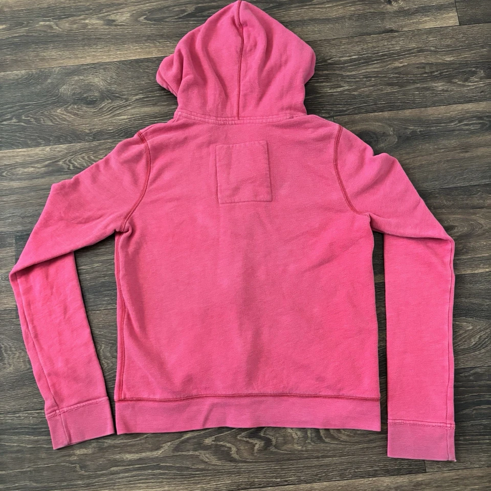 Sudadera con capucha vintage Hollister para mujer con cremallera XL rosa Y2k Preppy Foto 3 de 4
