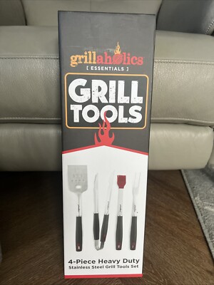 Grillaholics Essentials Grillwerkzeuge 4-teilig Schwerlast Edelstahl NEU