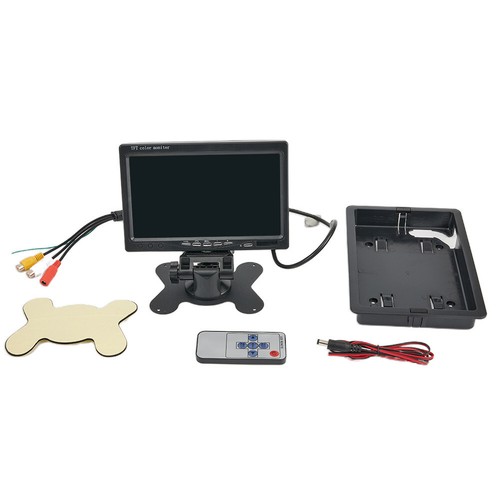7" HD Sreen Monitor w/ 2 Way Video Input for Rear View Camera Backup Reverse - Picture 17 of 18