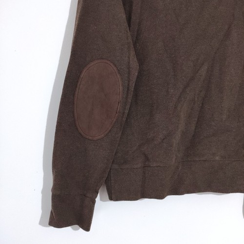 Ralph Lauren Schalkragen Pullover Braun M Wildleder Ellenbogen Patch Strickpullover - Bild 10 von 15