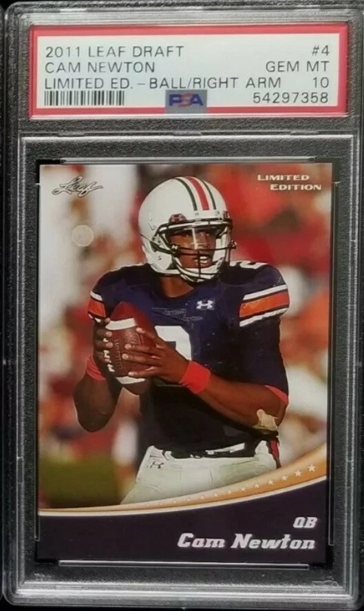 Cam Newton Leaf Draft Limited Edition #4 Ball By Right Arm