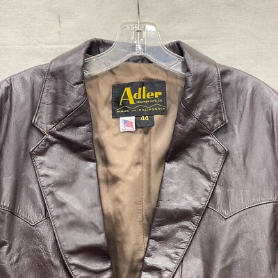 その他ブランド / 70S/Adler/レザージャケット/46/レザー/ブラウン// Vintage 70s 80s Adler Dark Brown Soft Leather Blazer Coat - Made
