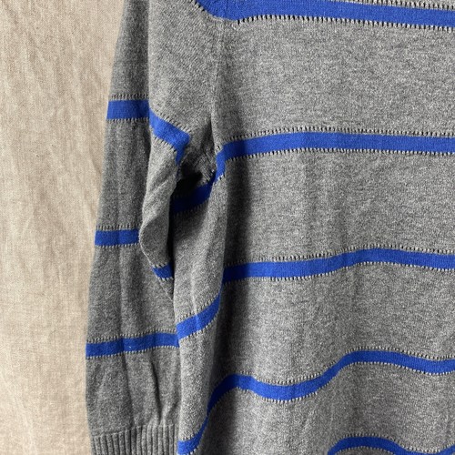 American Eagle Women's Gray/Blue Striped 3/4 Sleeve Open Front Cardigan Size S - Picture 18 of 21