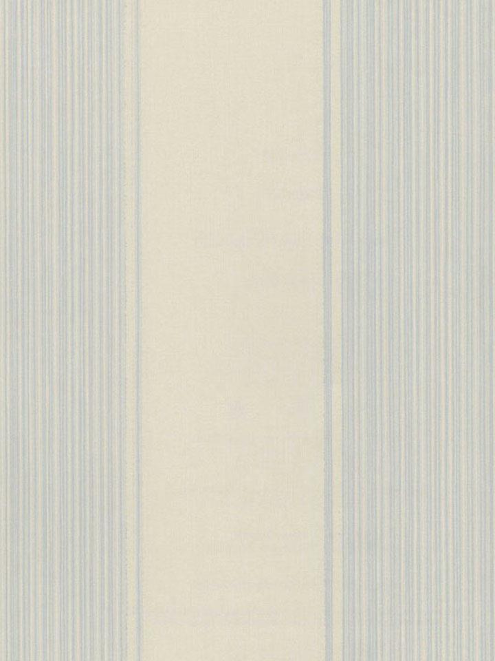 Wallpaper Designer Harp String Stripe Color Dusty Blue On Off White For Sale Online