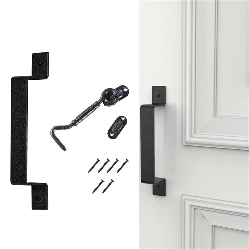 Barn door handles black deals
