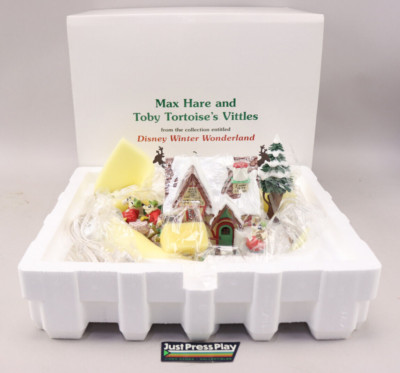 Danbury Mint Disney Winter Wonderland Max Hare & Toby Tortoise's Vittles NIB