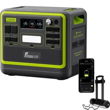 FOSSiBOT 2400W Portable Power Station 2048Wh Solar Generator Folding Hand Truck