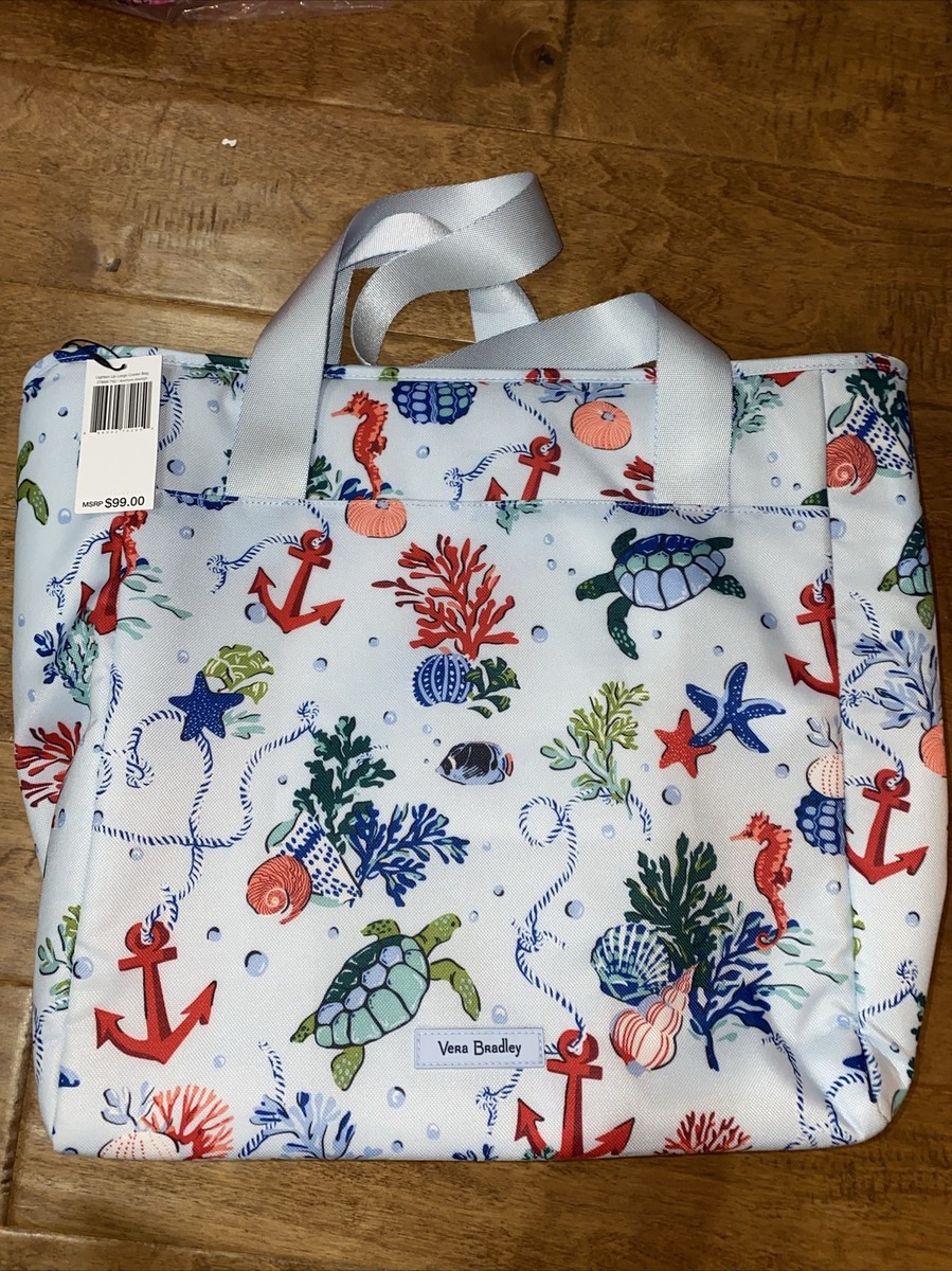 New Net Vera Bradley Lighten Up Sea Turtles Large Insulated Cooler Beach Bag