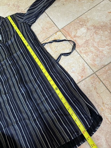 NWT Ann Taylor Petites Shirt Dress Blue/white/Yellow Stripe V Neck Belted XSP - Picture 9 of 17