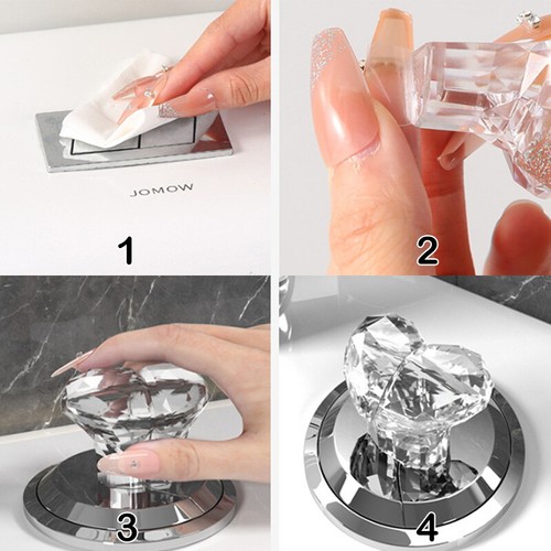 Heart Shaped Toilet Presser Toilet Button Toilet Press Enhances Bathroom - Picture 9 of 11