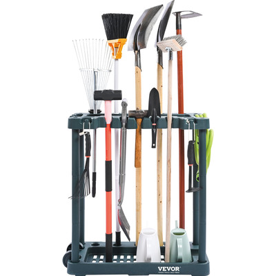 Garden Tool Organizer, 10 Slots, Yard Tool Tower Rack for Garage Organization an