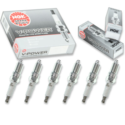 6 pcs NGK V-Power Spark Plugs for 2006-2010 Pontiac G6 3.9L 3.5L V6 - Engine if