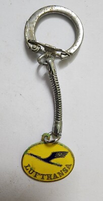 lufthansa  germany airlines  metal & enamel keychain