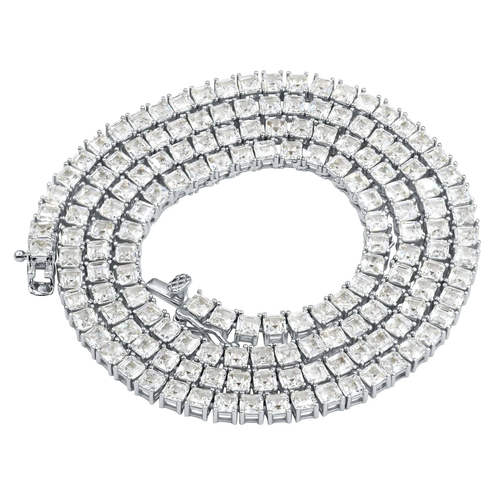 Tennis White Gold Necklaces & Pendants for Men