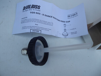 Laborflasche TGS 503 D Deckel mit Tropfsperre DEVILBISS Saugbecher rund NEU