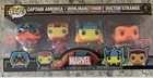 Funko Pop! Marvel BlackLight 4 Pack Captain America Iron Man Thor Doctor Strange