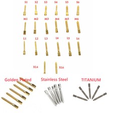 Dental Endo 24K Golden Plated/Pure TITANIUM/Stainless Root Canal Pin Screw Post