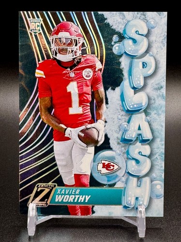 2024 Panini Zenith Xavier Worthy #7 Splash Rookie Insert KC Chiefs (RC)
