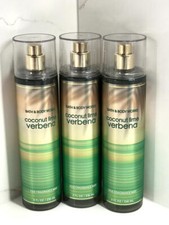 3 New Bath  Body Works Coconut Lime Verbena Fine Fragrance Mist Spray 8 oz ea